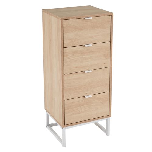 801345 MÓVEL 4 GAVETAS MDF-METAL 40 X 36,50 X 98 CM