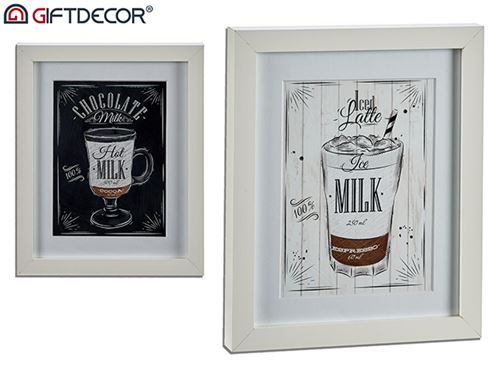 77518 QUADRO BRANCO COFFEE AND MILK 23X3X28