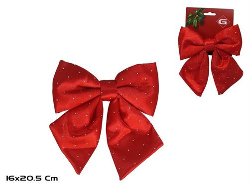326320 LAÇO NATAL AGNES 16X20,5CM VERMELHO