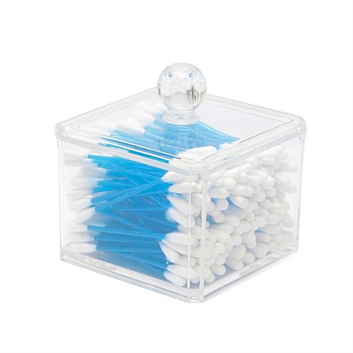 22714 CAIXA ACRILICA PARA COTONETES 8,9X8,9X9