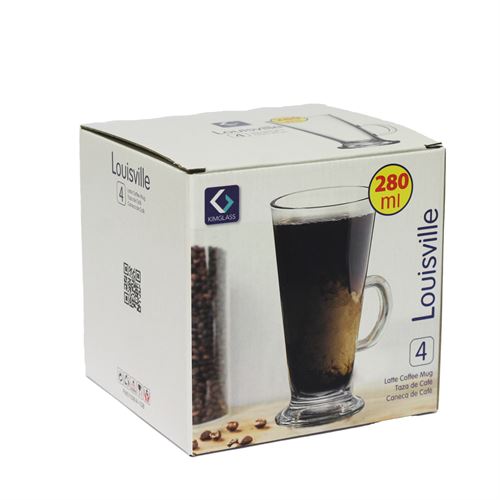 CANECAS VIDRO FMS1006/4-1GB LATTE 280ML - CONJ.4