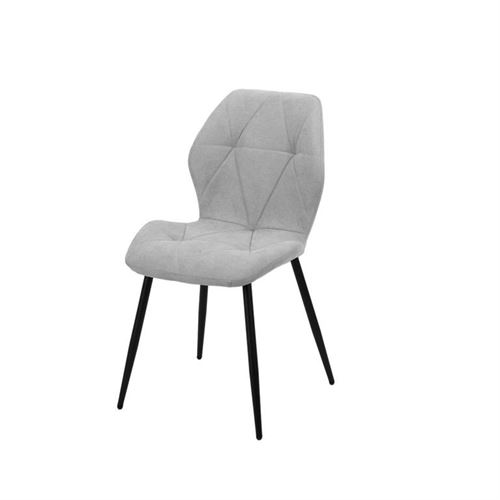 126530819 CADEIRA CINZA PÉS PRETOS 46X56X87CM