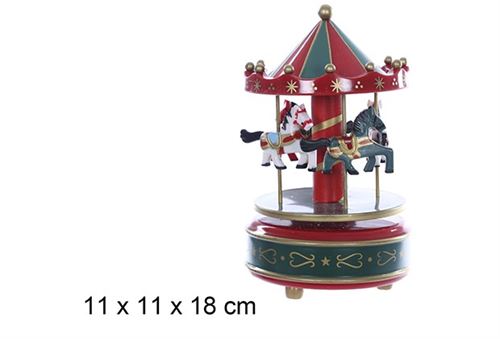 CARROSSEL MUSICAL NATAL 11X11X18CM