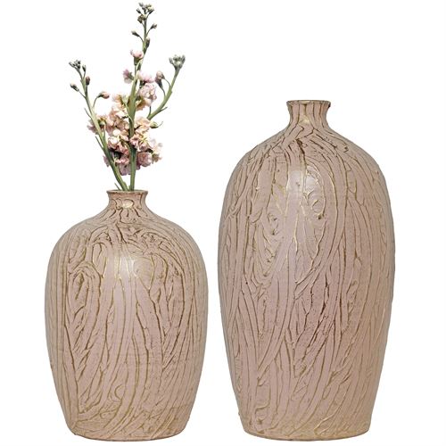 C101B- JARRA CERAMICA  PALERMO ROSA 40CM