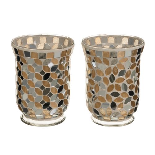 804244 CASTIÇAL. 2/M CRISTAL 11 X 11 X 15 CM