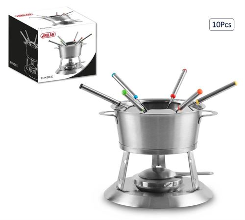017F2086 FONDUE AÇO INOX 11PÇS