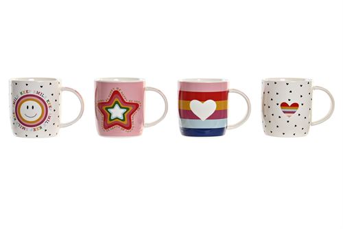 CANECA PORCELANA 11,5X8,3X9,5 365ML 4 MOD