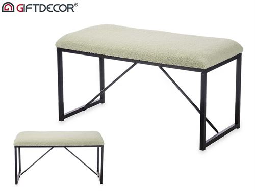 64320 BANCO BORREGUITO VERDE METAL 81X38X42CM