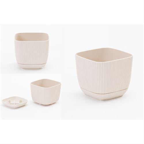 P130487877 VASO KRS-382 BEGE 0.67L 11x11x9.5cm