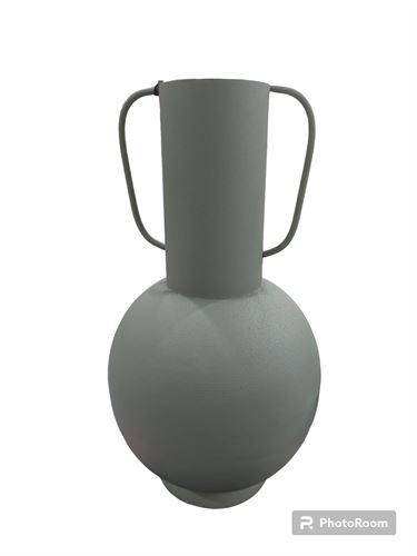 90917 JARRA AÇO DECORATIVA ASA DUPLA VERDE CLARO 35CM