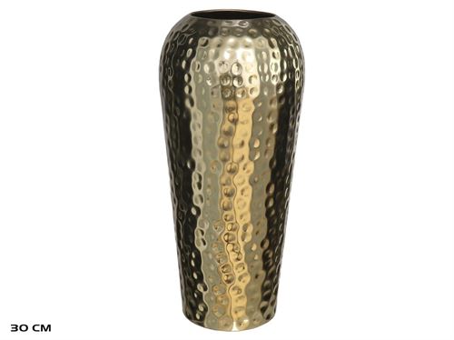 135854 JARRA METAL OURO 17X17X34CM