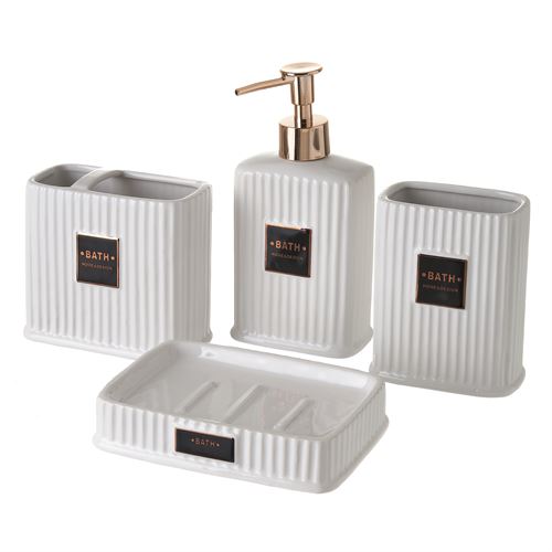 802126 CONJUNTO CASA BANHO CERAMICA 33X6X24,5CM