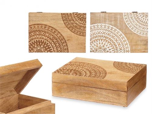 91887 CAIXA RECTANGULAR MDF ARVORE DA VIDA 25X17X8