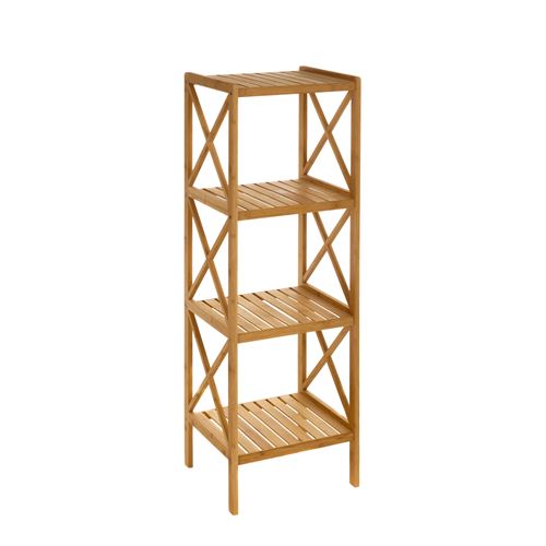 7729188 ESTANTES 4 PRATELEIRAS BAMBU 33 X 37 X 119 CM