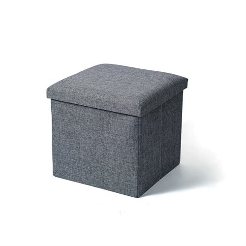 127032852 BANQUETA DOBRÁVEL CINZA 38X38X35CM