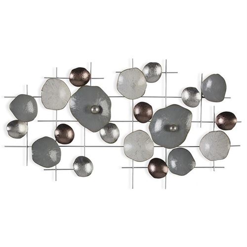 21820032 DECORAÇAO PAREDE METAL CINZA 90CM