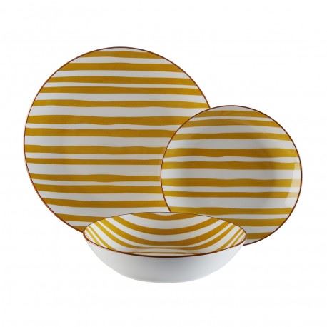 22590001 SERVIÇO CERAMICA 18PÇS VENECIA AMARELO