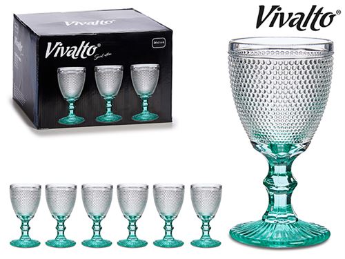 66396 COPO VIDRO C/PE VERDE CX6