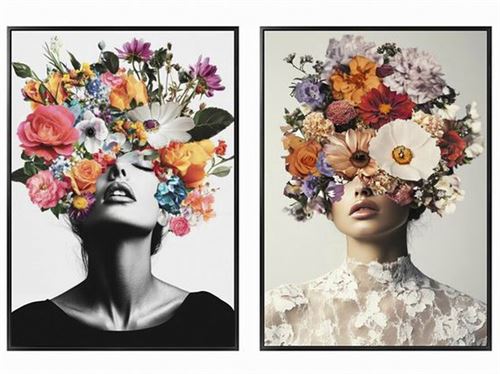 563480 TELA COM MOLDURA MASAGO 50X70X3CM 2 VARIADOS