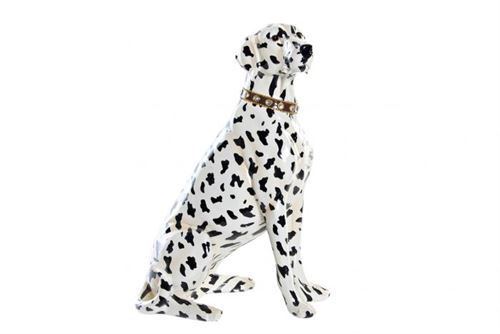 FIGURA RESINA 28,5X20X39,5 DALMATIAN DOG BRANCO