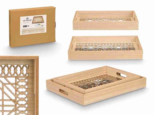 11221 TABULEIRO MDF SET2 40X30X5CM-35X25X5CM
