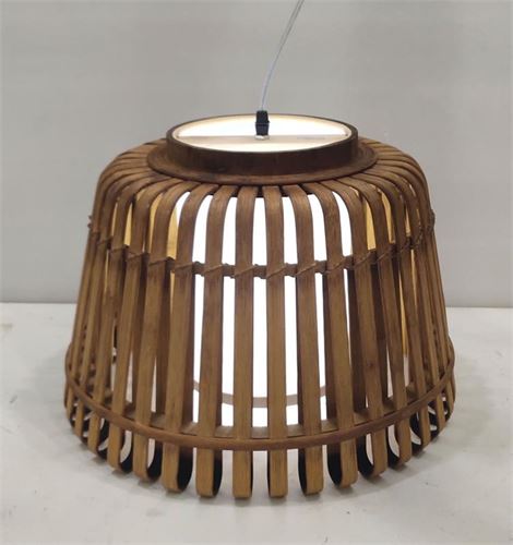 70100 CANDEEIRO TECTO MDF NATURAL 40X40X28CM