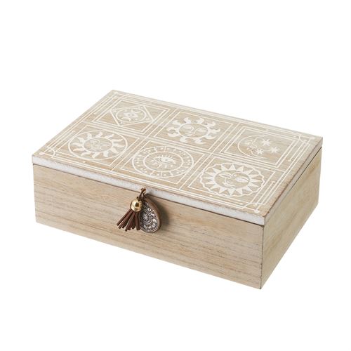 802961 CAIXA 6 COMPARTIMENTOS MDF 24X16X8CM