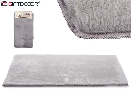 59490 TAPETE PELO CURTO CINZA 60X90CM