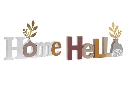 LD-205893 DECORACÃO MDF 30X2X18 HOME HELLO 2 SORT.