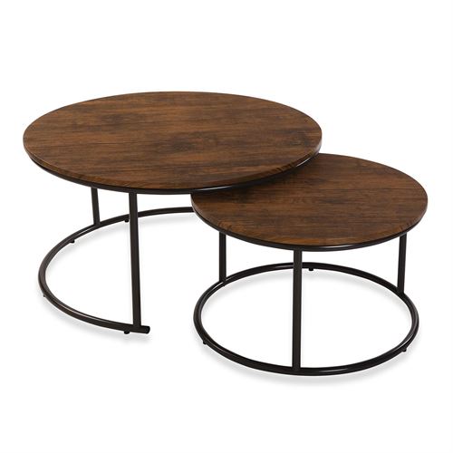 10330157 MESA APOIO SET2 MDF SCARLETT NEGRA 77X40CM