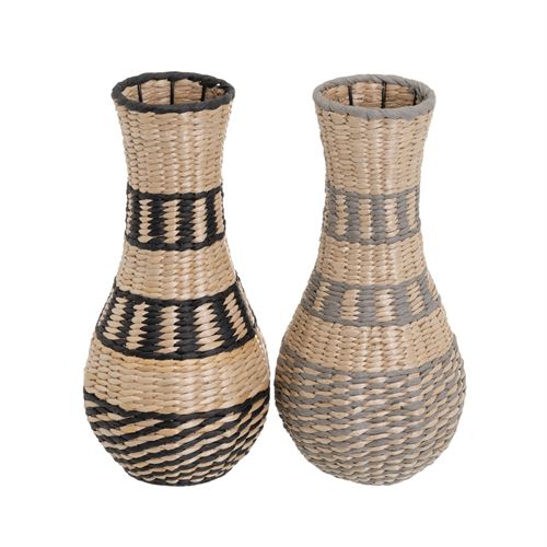 803951 VASO FIBRA NATURAL-PAPEL-MTL 21X21X42CM