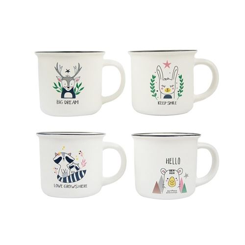 CANECA CERAMICA ANIMAIS 35CL