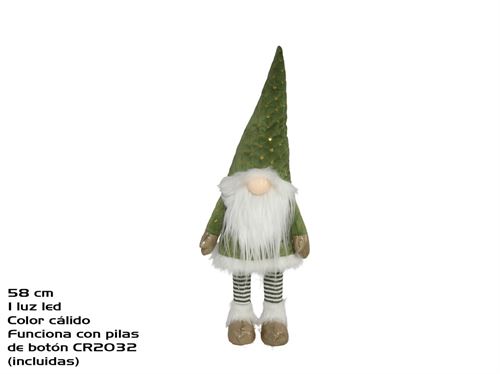 4587 PAI NATAL 1LED VERDE 24X16X58CM