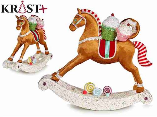 79023 CAVALO BALOIÇO COLORIDO 67,5X20X55CM