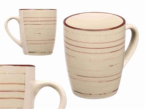 10560 CANECA 300ML 8,6X10,6CM ESPIRAL COR TERRA