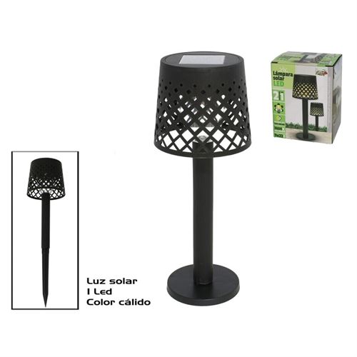 LAMPADA SOLAR JARDIM 2EM 1 LED QUENTE