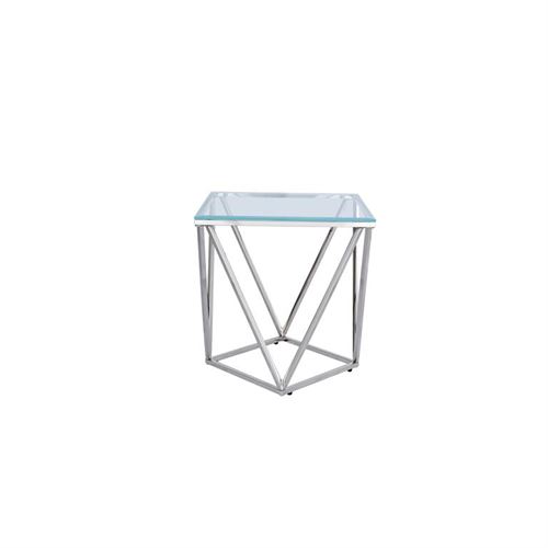 330306 MESA DE APOIO INOX PRATEADA 50X50X55 CM