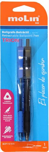BGP112-02S MOLIN BLISTER 2 CANETAS ESFEROGRAFICA