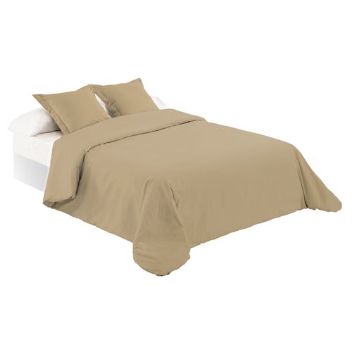 123738 CAPA DE EDREDÃO CAMA 135 BEIGE 220X220