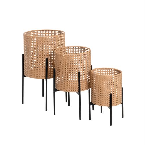804252 VASO METAL AREIA 30X30X52CM