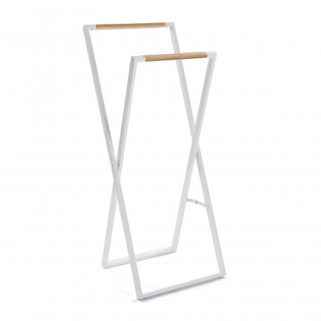 21810073 TOALHEIRO METAL BAMBU 110X40X45CM