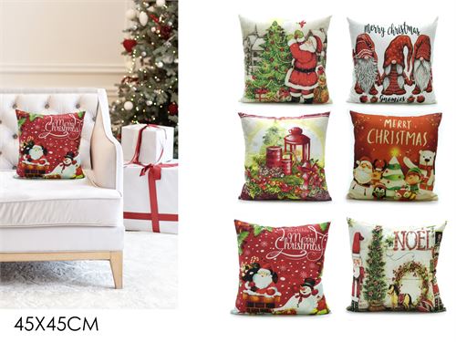412262 ALMOFADA NATAL 45X45CM 6 SORT