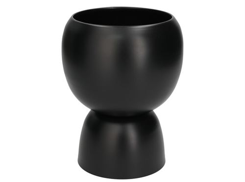 433868 VASO MTL TALIA PRETO 17X17X22 CM