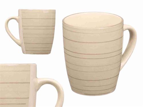 10564 CANECA CERAMICA 300ML ESPIRAL CINZA
