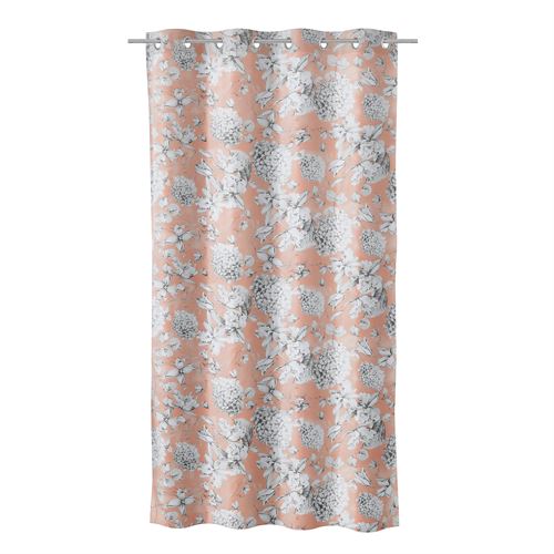 803187 CORTINADO DE VELUDO IMPRESSO CORAL UTOPÍA 140 X 260 CM