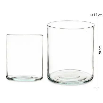 82164 VASO VIDRO CILINDRICO 17X17X20CM