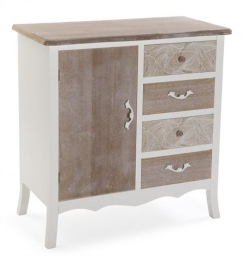 21530099 COMODA 4 GAVETAS 1 PORTA TROPICAL 80X40X80CM