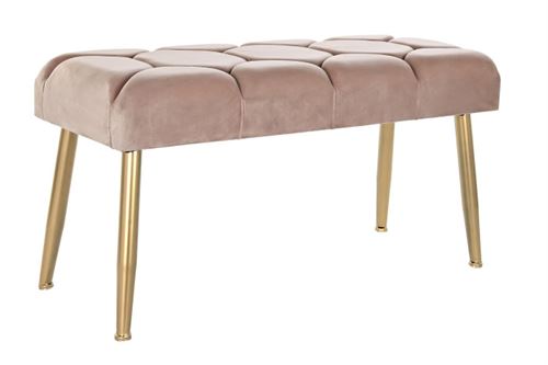 MB-197245 BANQUETA POLIÉSTER METAL 97X38X50 ROSA