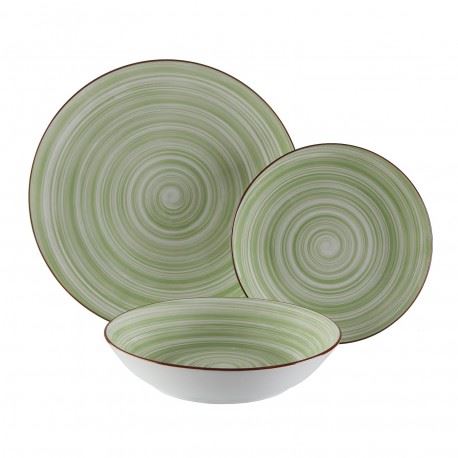 SERVIÇO 18PÇS CERAMICA ARTESIA VERDE