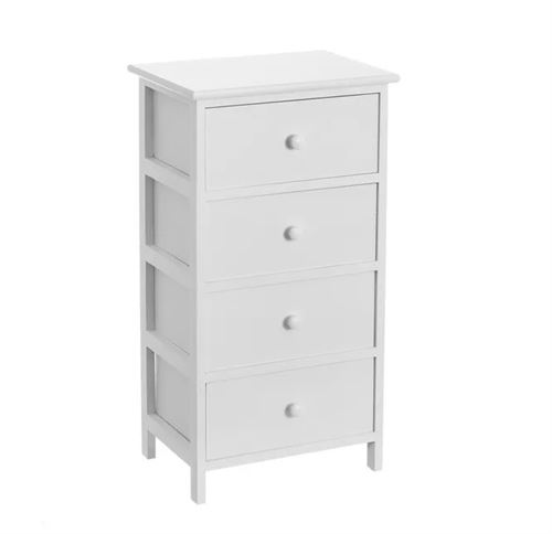 803016 MÓVEL 4 GAVETAS BASIC WHITE BRANCO 40 X 29 X 75 CM